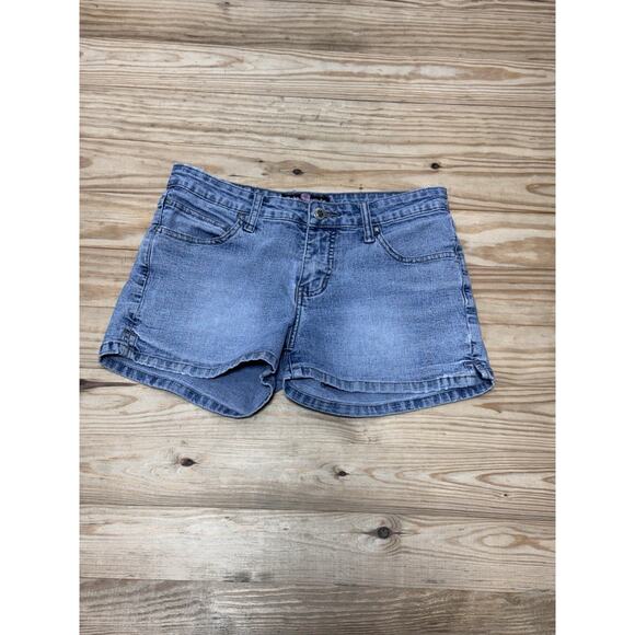 Bubble Gum USA Short Shorts Denim Blue Jean Shorts Juniors Size 7/8 - Picture 1 of 12